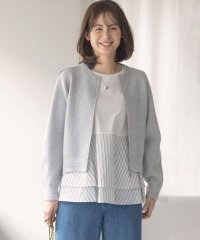 KUMIKYOKU（LARGE SIZE）/スウェットライクニットブルゾン/507928878
