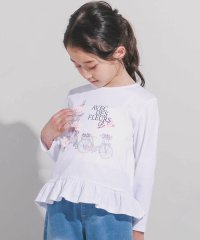 BeBe/エッフェル塔フラワーモチーフスムース長袖Tシャツ(90~160cm)/507888991
