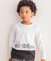 BeBe/配色ドローイングロゴ天竺長袖Tシャツ(90~160cm)/507888994