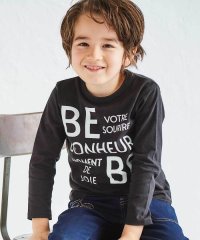 BeBe/BEBEランダムロゴ天竺長袖Tシャツ(90~150cm)/507888996