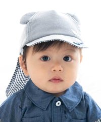 fillot de bebe reduction/【 UVカット 】オックスくま耳日よけ付きキャップ(44~50cm)/507889008