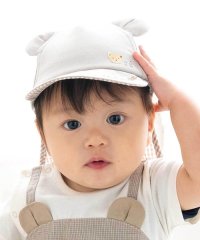 fillot de bebe reduction/【 UVカット 】オックスくま耳日よけ付きキャップ(44~50cm)/507889008