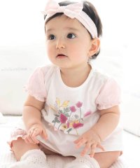 fillot de bebe reduction/天竺花柄プリントパフスリーブTシャツ(70~90cm)/507889015