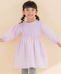 Noeil aime BeBe/天竺ワッシャーチェックドッキングワンピース(80~130cm)/507901320