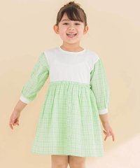 Noeil aime BeBe/天竺ワッシャーチェックドッキングワンピース(80~130cm)/507901320