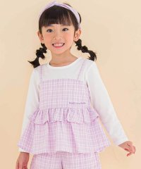 Noeil aime BeBe/【お揃い】ワッシャーチェックキャミ重ね着風長袖Tシャツ(80~130cm)/507901324