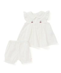 SLAP SLIP BABY/デニムレースイチゴ刺しゅう襟ワンピース+ブルマセットベビー(70~80cm)/507912041