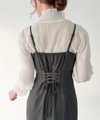 JUNOAH/ジュノア JUNOAH バックレースアップスリットマーメイドキャミワンピース/507928392