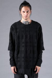 D.HYGEN/ディーハイゲン D.HYGEN Crash Jacquard Knit Layered T－Shirt/507929216