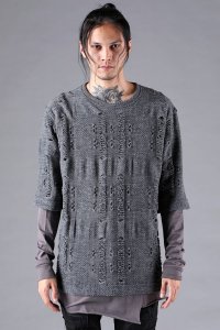D.HYGEN/ディーハイゲン D.HYGEN Crash Jacquard Knit Layered T－Shirt/507929216