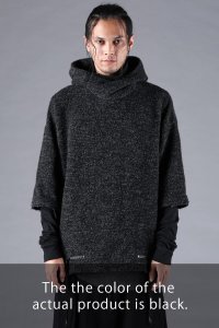 D.HYGEN/ディーハイゲン D.HYGEN Loop Knit Oversize Layered Hooded Pullover/507929218