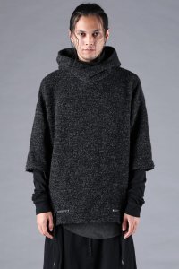 D.HYGEN/ディーハイゲン D.HYGEN Loop Knit Oversize Layered Hooded Pullover/507929218