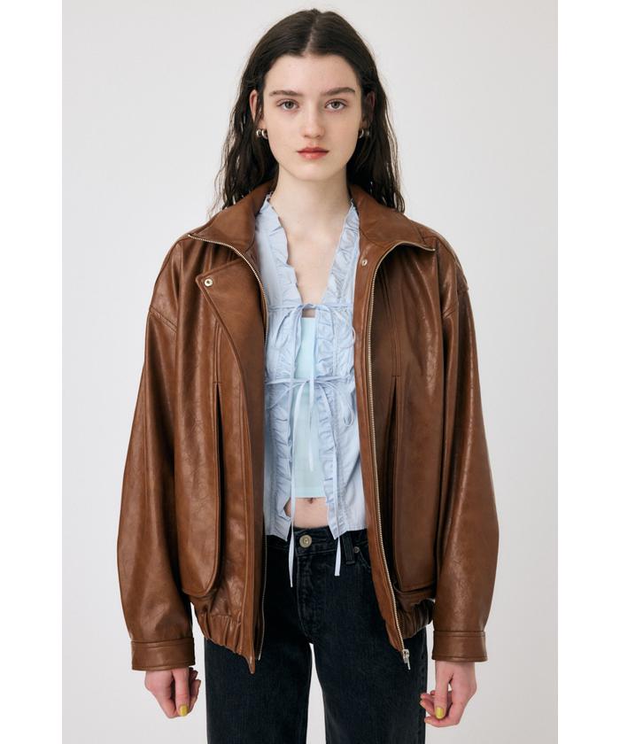 MOUSSY マウジー ブラック ダブル ライダース ジャケット F