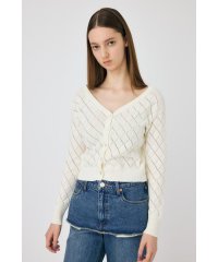 moussy/EYELET ニットカーディガン/507929304