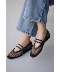 AZUL by moussy/ダブルベルトメッシュフラットパンプス/507929384