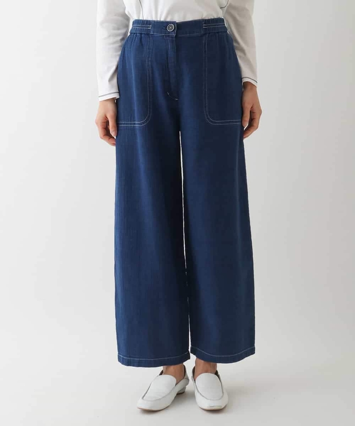 サルエルパンツ(ブルー・ネイビー・青色)のファッション通販 - d