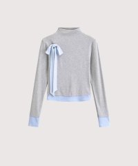 LA POMME petit/ラポミ プチ LA POMME petit Half Neck Ribbon Point Top/507932340