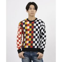 UNITED COLORS OF BENETTON/ユナイテッド カラーズ オブ ベネトン UNITED COLORS OF BENETTON. マルチカラーブロックチェッククルーネックニット・セーター/507932401