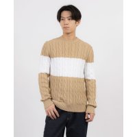 UNITED COLORS OF BENETTON/ユナイテッド カラーズ オブ ベネトン UNITED COLORS OF BENETTON. ケーブル編み切り替えコットンニット・セーター/507932415