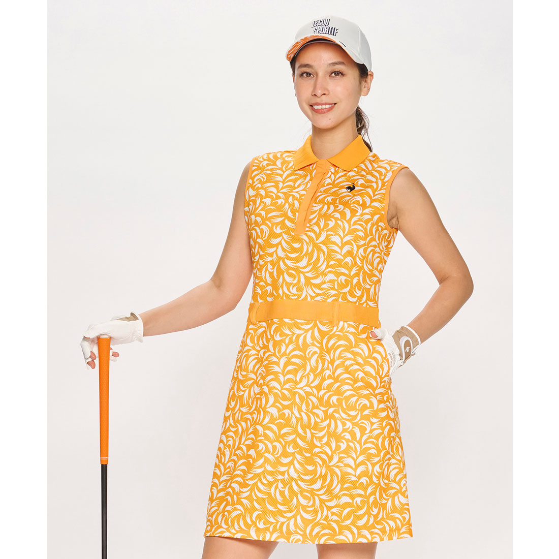 le coq sportif ゴルフ ワンピース　S ルコックスポルティフ ゴルフ le coq sportif golf 総柄