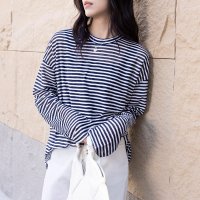 Doux Belle/ドゥー ベル Doux Belle ストライプ柄 ロングTシャツ カットソー/507932628