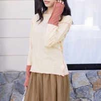 Doux Belle/ドゥー ベル Doux Belle バイカラー 春ニット ラウンドネック/507932630