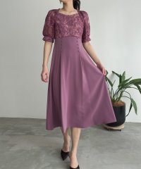 aity/アイティ aity 刺繍レース切り替えフレアドレス 結婚式 二次会 成人式 同窓会 パーティードレス オケージョンドレス お呼ばれワンピース/507932661