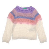 UNITED COLORS OF BENETTON/ユナイテッド カラーズ オブ ベネトン UNITED COLORS OF BENETTON. キッズマルチカラーボーダークルーネックニット・セーターG/507933060