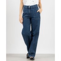 UNITED COLORS OF BENETTON/ユナイテッド カラーズ オブ ベネトン UNITED COLORS OF BENETTON. ロゴ入りボタン付きストレートデニムパンツ/507933106
