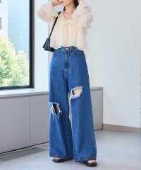 PAL OUTLET/【Kastane】クラッシュデニムワイドパンツ/507933241