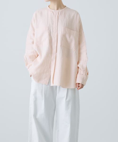 新品◯かぐれ　リネンWポケットワイドシャツ リネンWポケットワイドシャツ(507933746) | かぐれ(KAGURE) - d