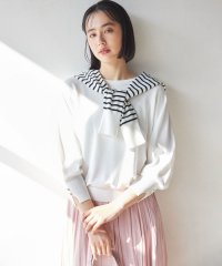 KUMIKYOKU（LARGE SIZE）/【接触冷感・UVカット】フラワーメタルドルマン ニット/507934943