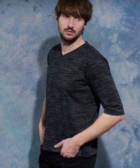 HIDEAWAYS NICOLE/メランジスムース５分袖Tシャツ/507848052