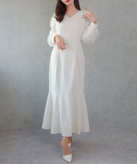 CENEA/セネア CENEA CENEA Vネックシアースリーブマーメイドワンピース/507934497