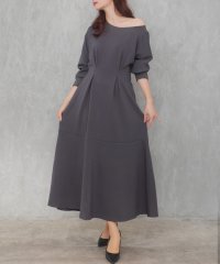 CENEA/セネア CENEA CENEA ワンショルカットソーセミフレアワンピース/507934503