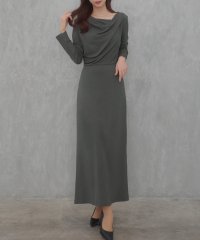 CENEA/セネア CENEA CENEA ドレープセミフレアワンピース/507934509