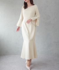 CENEA/セネア CENEA CENEA ボートネックフレアスリーブマーメイドワンピース/507934511