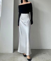 Louere/ルエレ Louere Louere ハイウエストサテンバイヤスナロースカート/507934517
