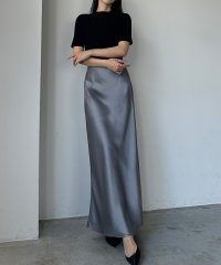 Louere/ルエレ Louere Louere ハイウエストサテンバイヤスナロースカート/507934517