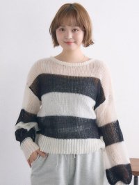RETRO GIRL/レトロガール RETRO GIRL モヘアボーダーNT/507934881
