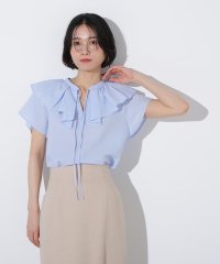 N Natural Beauty Basic/サッカーラッフルリボンブラウス/507935788