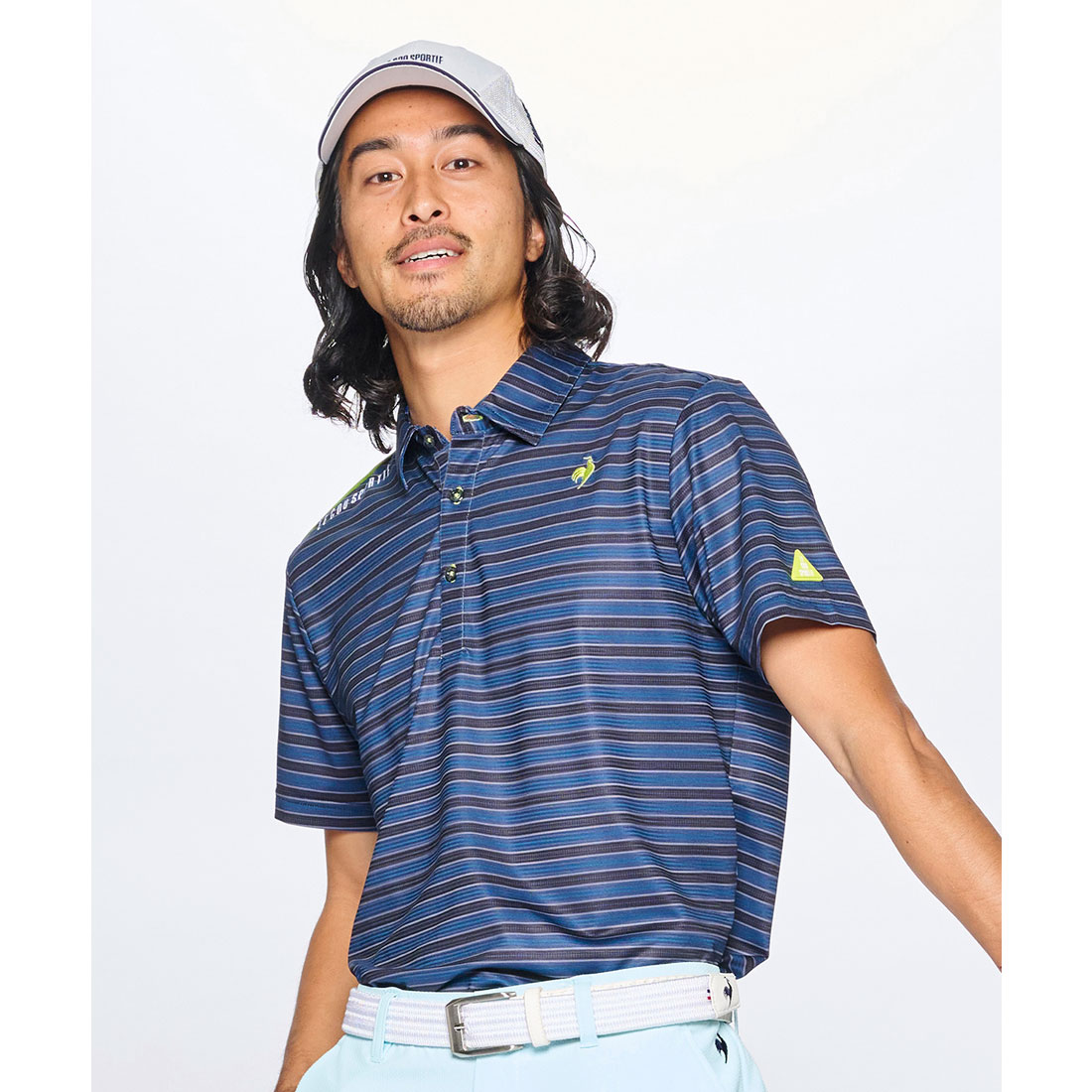 ルコックスポルティフ ゴルフ le coq sportif golf ボーダー柄