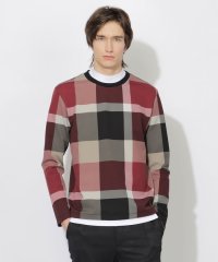 BLACK LABEL CRESTBRIDGE/【WEB・一部店舗限定】フェイクレイヤードチェックカットソー/507893300