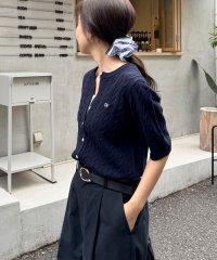 fredy emue/FR刺繍ケーブル柄半袖カーディガン/507926824