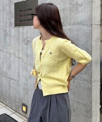 fredy emue/FR刺繍ケーブル柄半袖カーディガン/507926824