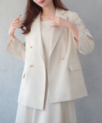 CENEA/セネア CENEA CENEA 【選べる】金ボタンテーラードジャケット(ゆったりシルエット)＋キャミワンピース セット（フレア／Iライン／マーメイド）[高身長サ/507934495