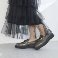 carino/モード エ ジャコモ カリーノ MODE ET JACOMO carino 【レイン対応】厚底メタルモチーフローファー/507934498