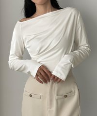 Louere/ルエレ Louere Louere ワンショルドレープカットソー/507934521