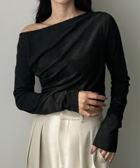 Louere/ルエレ Louere Louere ワンショルドレープカットソー/507934521