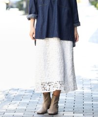 eur3/【大きいサイズ】レースタイトスカート/507937144